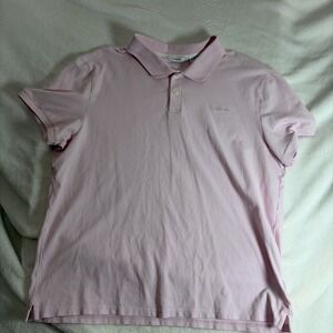 Calvin Klein Women's Pink Preppy 2 Button Front Shirt XL Collared Y2K 90s Retro
